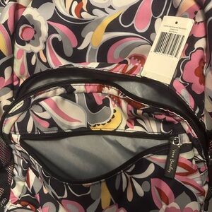 Vera Bradley Women's Floral Backpack - Pink and Gray
